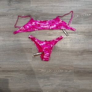 SKIMS Pink Camouflage Bikini